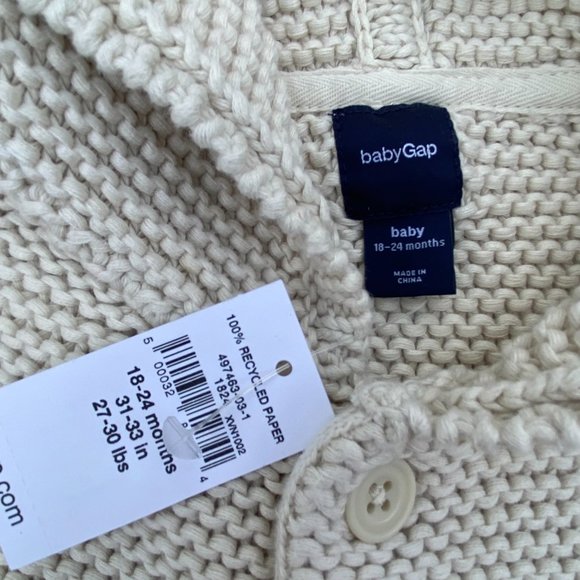 Baby Gap Toddler Knit Cardigan Hoodie - Picture 8 of 10